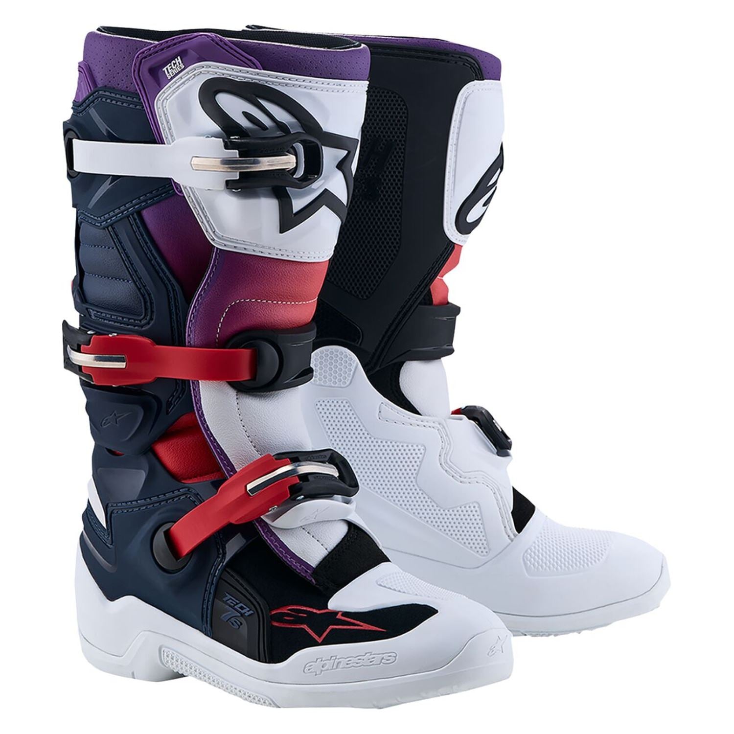 Alpinestars 2027 Youth Tech 7S MX Boots Dark Blue White Black